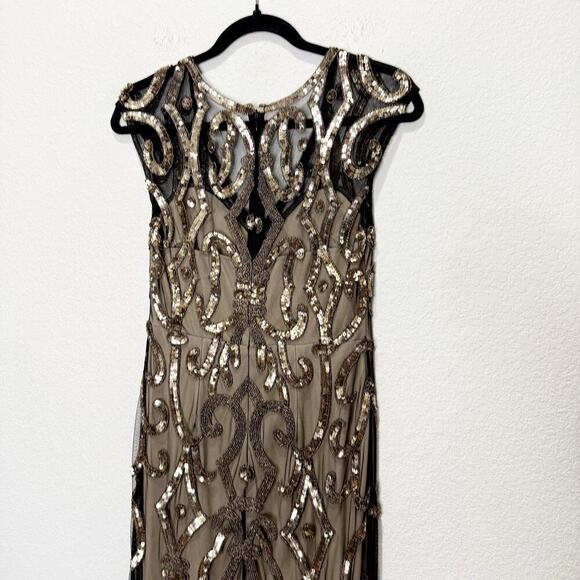 NWOT Aidan Mattox Beaded Mesh Dress - Picture 9 of 15